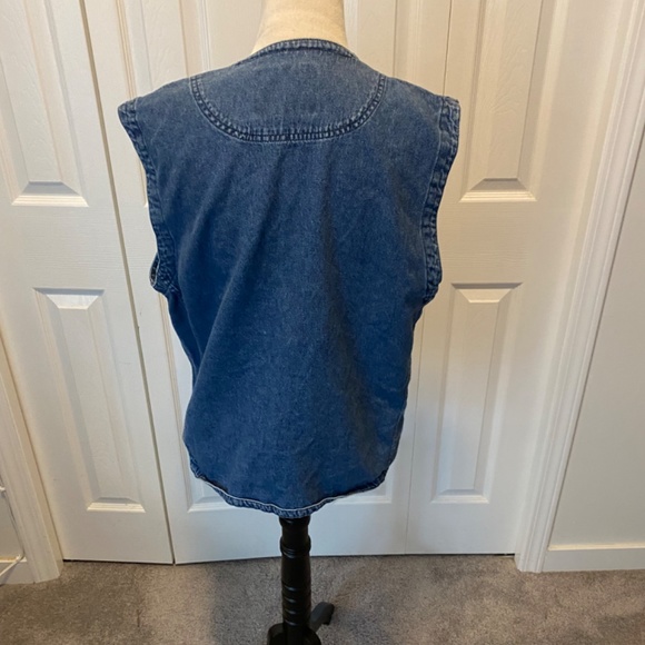 Men's Blue Denim Vest - Picture 4 of 8